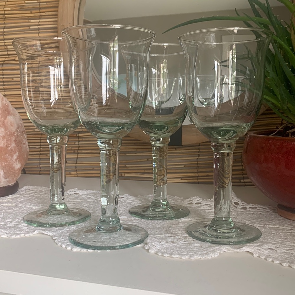 Vintage Hand Blown Mexican Stemware